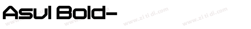 Asul Bold字体转换